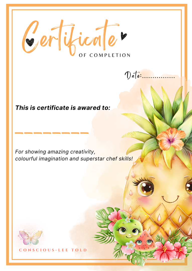Fruity Adventure Certificate