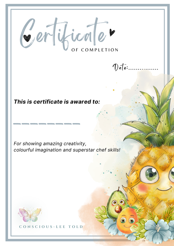 Fruity Adventure Certificate